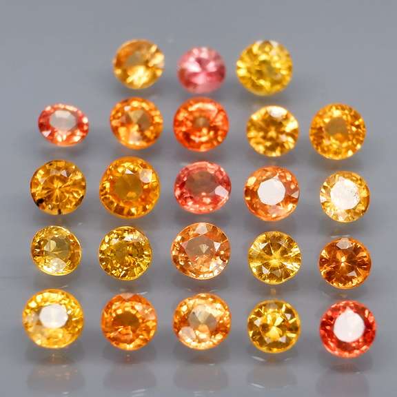 Full fire! 3.28ct top golden Sapphire set