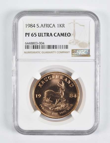 PF65 UCAM 1984 South Africa 1 Krugerrand 1 Oz Fine Gold NGC