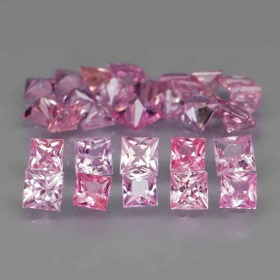Rare UNHEATED 3.65ct pink Sapphire set