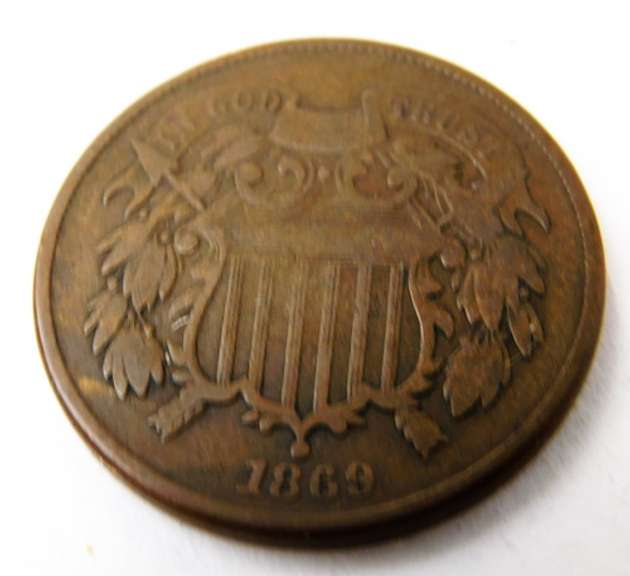 1869 U.S. 2 Cent Coin