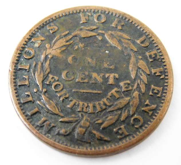 Millions for Defense 1837 One Cent for Tribute Coin