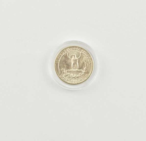 1964-D Washington Quarter Orig. Binion Silver Hoard Sampler 55/400 COA