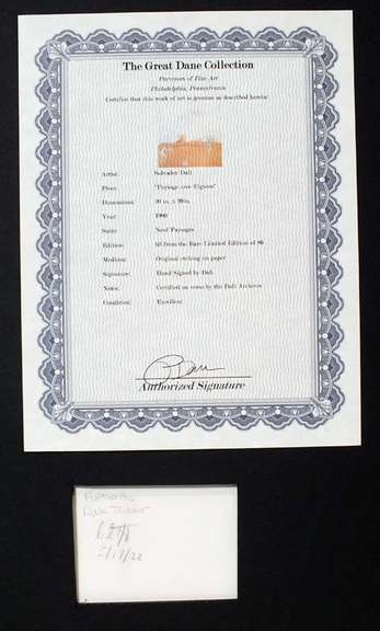 Original hand signed Dali from rare limited edition