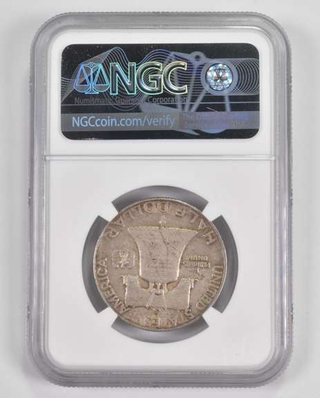 Mint Error AU53 1952-D Franklin Half Dollar Clamshell Lamination NGC
