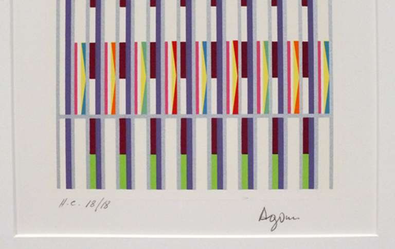 Original rare limited edition Agam. Hand signed by the artist Yaacov Agam Visual Orchestration