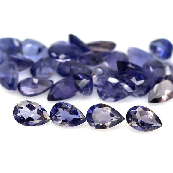Gorgeous 9.17ct high luster blue violet Iolite set