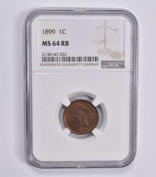 MS64 RB 1899 Indian Head Cent NGC