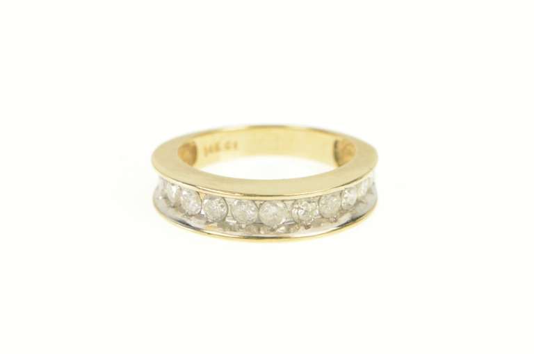 14K Yellow Gold 1.25 Ctw Classic Channel Diamond Wedding Ring