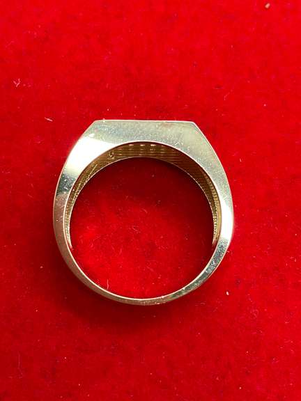 BRAND NEW MEN'S 14K YELLOW GOLD AND DIAMOND RING / BAND