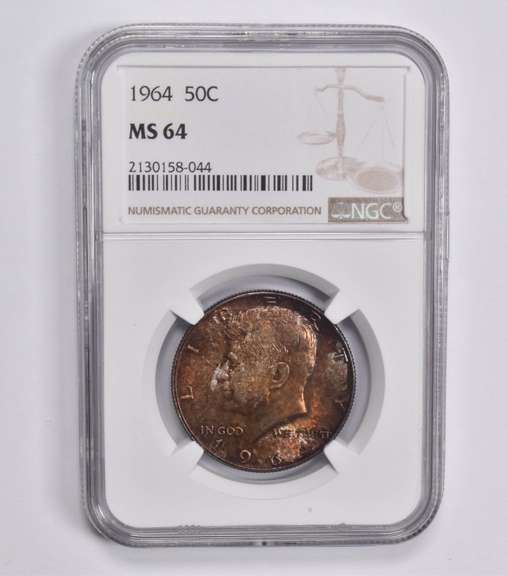 MS64 1964 Kennedy Half Dollar NGC