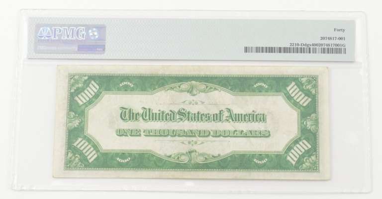 1928 $1000 Cleveland, OH. Federal Reserve Note - PMG - EF40