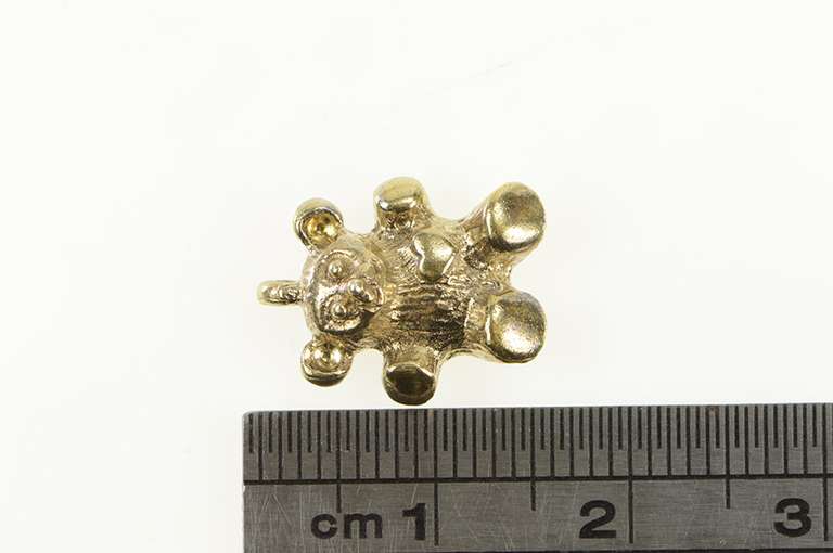 Sterling Silver 3D Teddy Bear Stuffed Animal Child's Toy Charm/Pendant