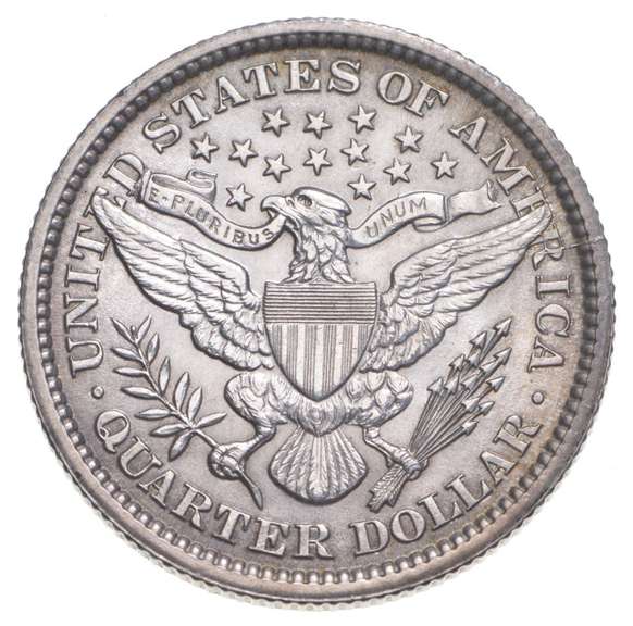 1899 Barber Quarter Dollar - Cleaned