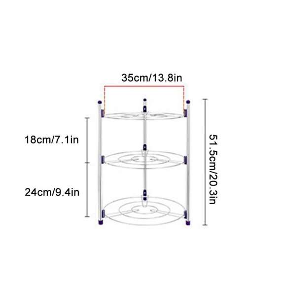 3 Layers Multifunctional Storage Pot Rack Storage Shelf