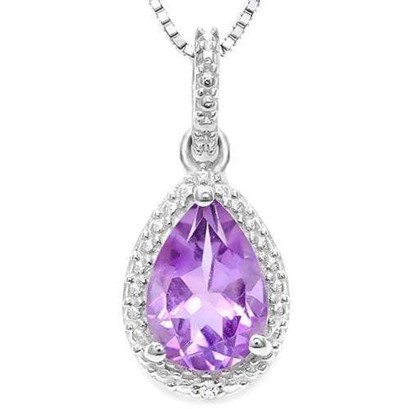 1.16ct AMETHYST STERLING PENDANT