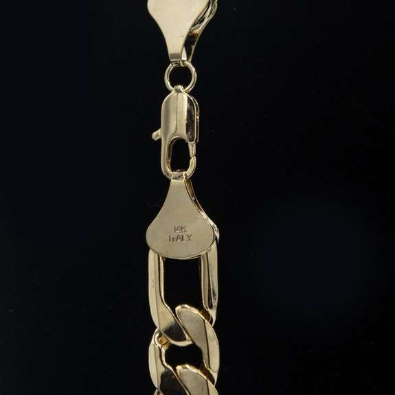 Huge 121.7 Grams MLB gold plated 14 Kt G.P. Figaro Necklace
