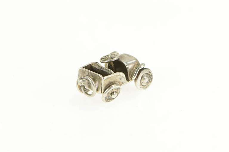 Sterling Silver 3D Articulated Vintage Jeep Vehicle Charm/Pendant