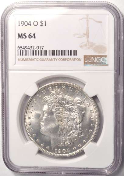 1904-O Morgan Silver Dollar NGC MS64