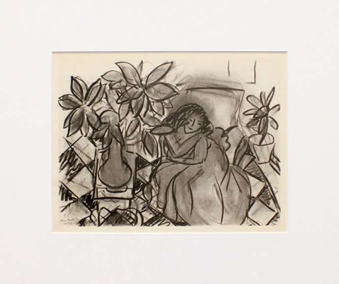 Rare H. Matisse original offset lithograph, 1943