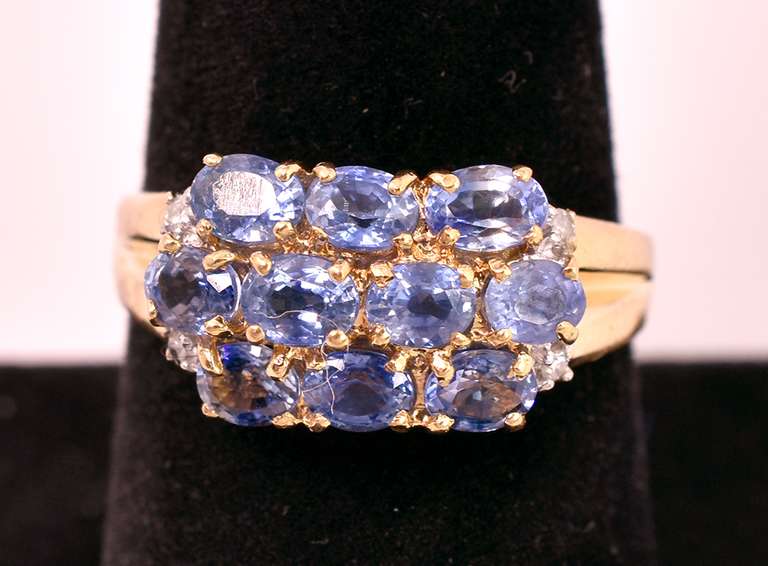 Lovely Purple Sapphire Ring in 14K Yellow Gold