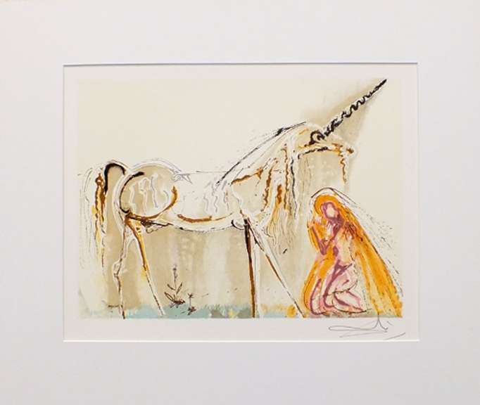 Salvador Dali lithograph on paper signed in the plate