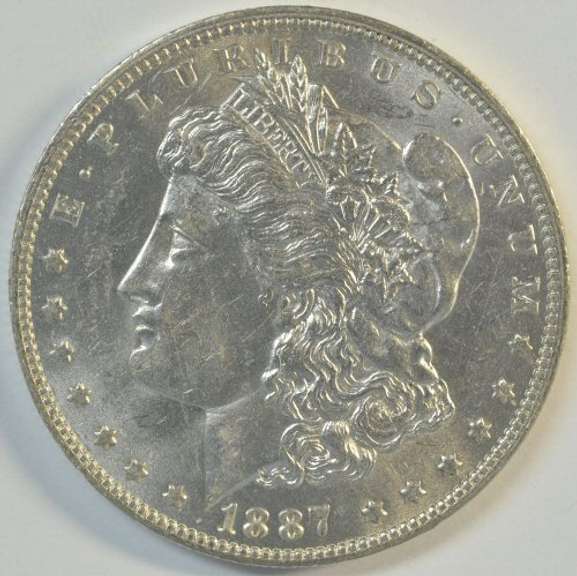 Great Choice BU 1887-O Morgan Silver Dollar. Scarce