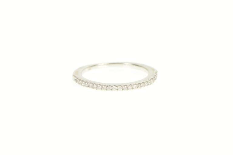 14K White Gold 0.25 Ctw Classic Diamond Stackable Wedding Ring