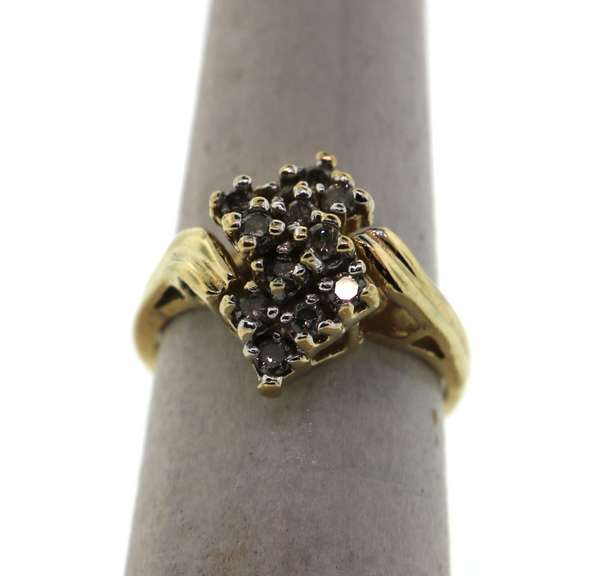 14k Gold Steeped Diamond Ring