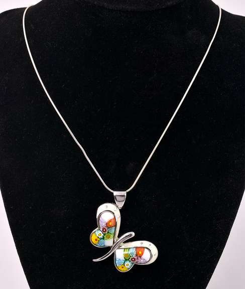 Sterling Necklace With Butterfly Pendant