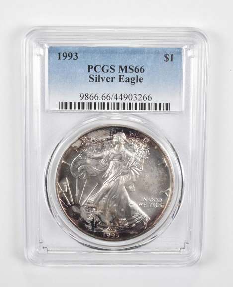 MS66 1993 American Silver Eagle - Graded PCGS