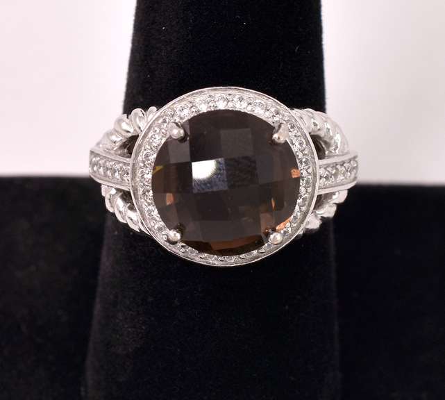 Smoky Quartz Set In Sterling