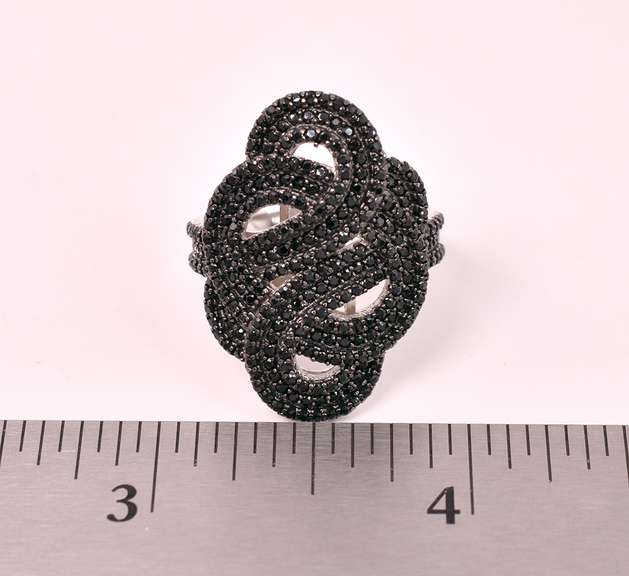 Fancy Swirl Design Sterling Silver Ring