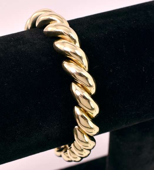 Sensational San Marco Gold Bracelet in 14K Yellow Gold