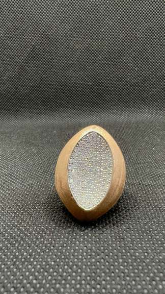 14K ROSE GOLD MATTE DOME COCKTAIL RING WITH 1.13 CT IN DIAMONDS