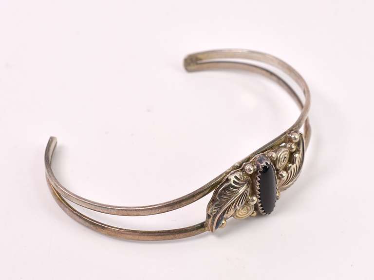 Onyx set in Sterling Silver Bracelet