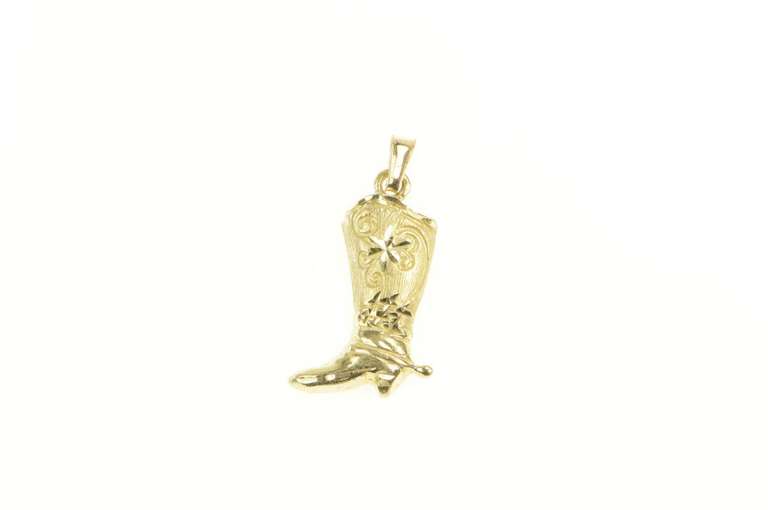 14K Yellow Gold Cowboy Western Southern Fashion Country Charm/Pendant
