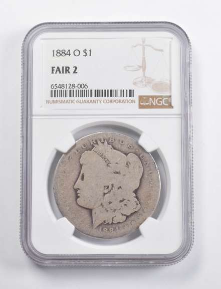FAIR 2 1884-O Morgan Silver Dollar NGC