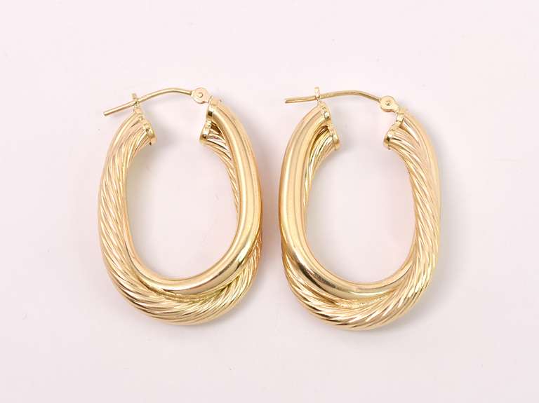 Fantastic Hoop Earrings in 14K Yellow Gold