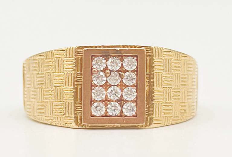14kt Solid Yellow Gold Men's Designer Style Ring