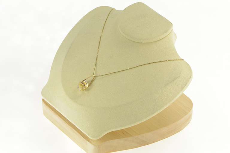14K Yellow Gold Raw Natural Clear Quartz Crystal Point Charm/Pendant