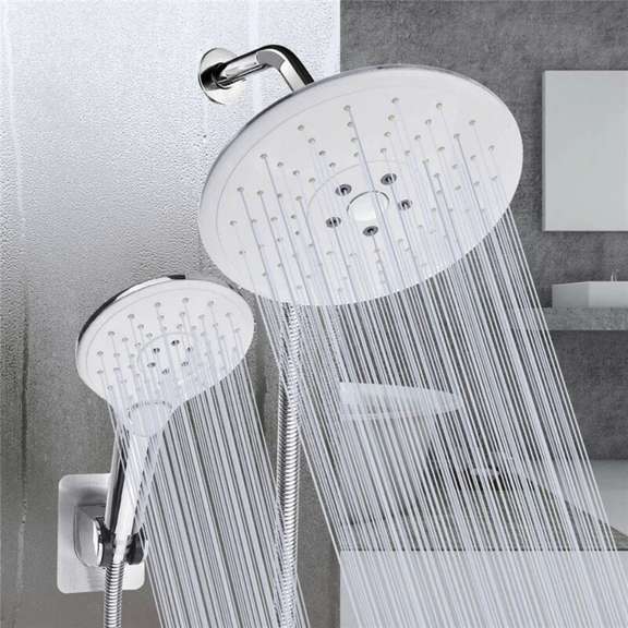 6Pcs Rainfall Shower Head Angle-adjustable Shower Set