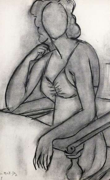 Rare H. Matisse original offset lithograph, 1943