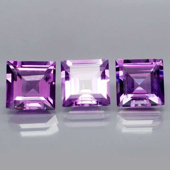 Amazing 10.16ct matched bright purple Amethyst set