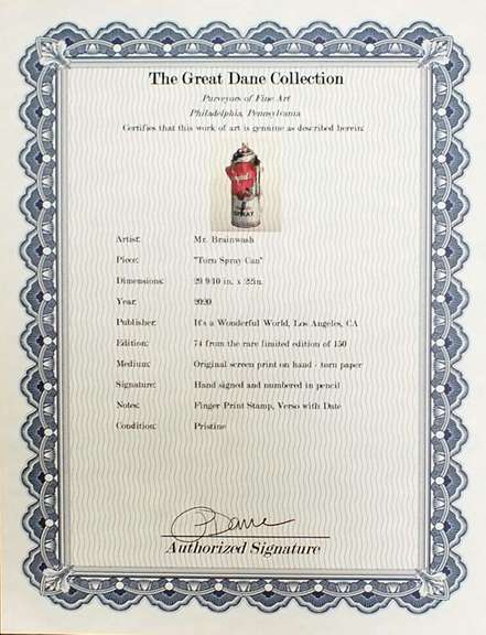 Extremely rare and collectable signed Mr. Brainwash