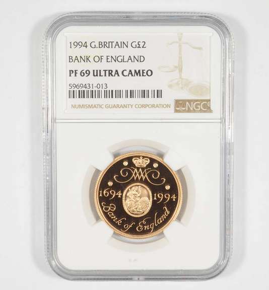 PF69 UCAM 1994 Great Britain 2 Gold Pounds Bank Of England Graded NGC
