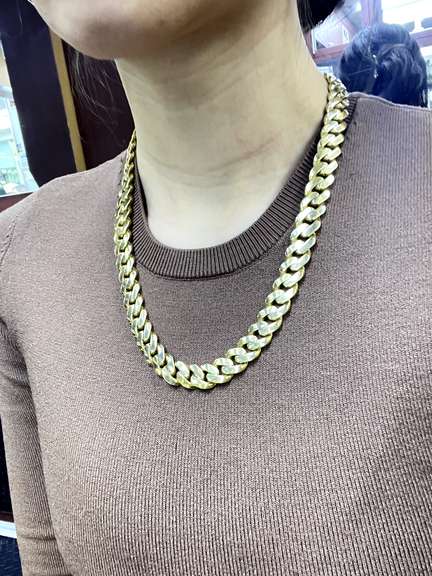 STUNNING 14K YELLOW GOLD MONACO CHAIN 21'" AND 45 GRAMS