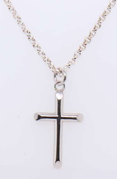 Vintage 925 Sterling Silver Cross Pendant on Chain