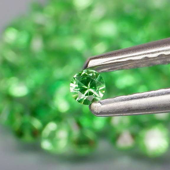Chrome green! 2.73ct untreated Tsavorite set