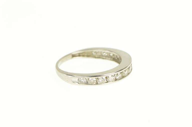 Platinum 1.00 Ctw Diamond Channel Wedding Band Ring