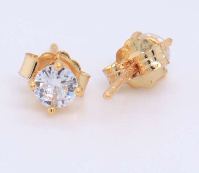 Lot of 3 Vintage 925 Sterling Silver Cubic Zirconia Earrings